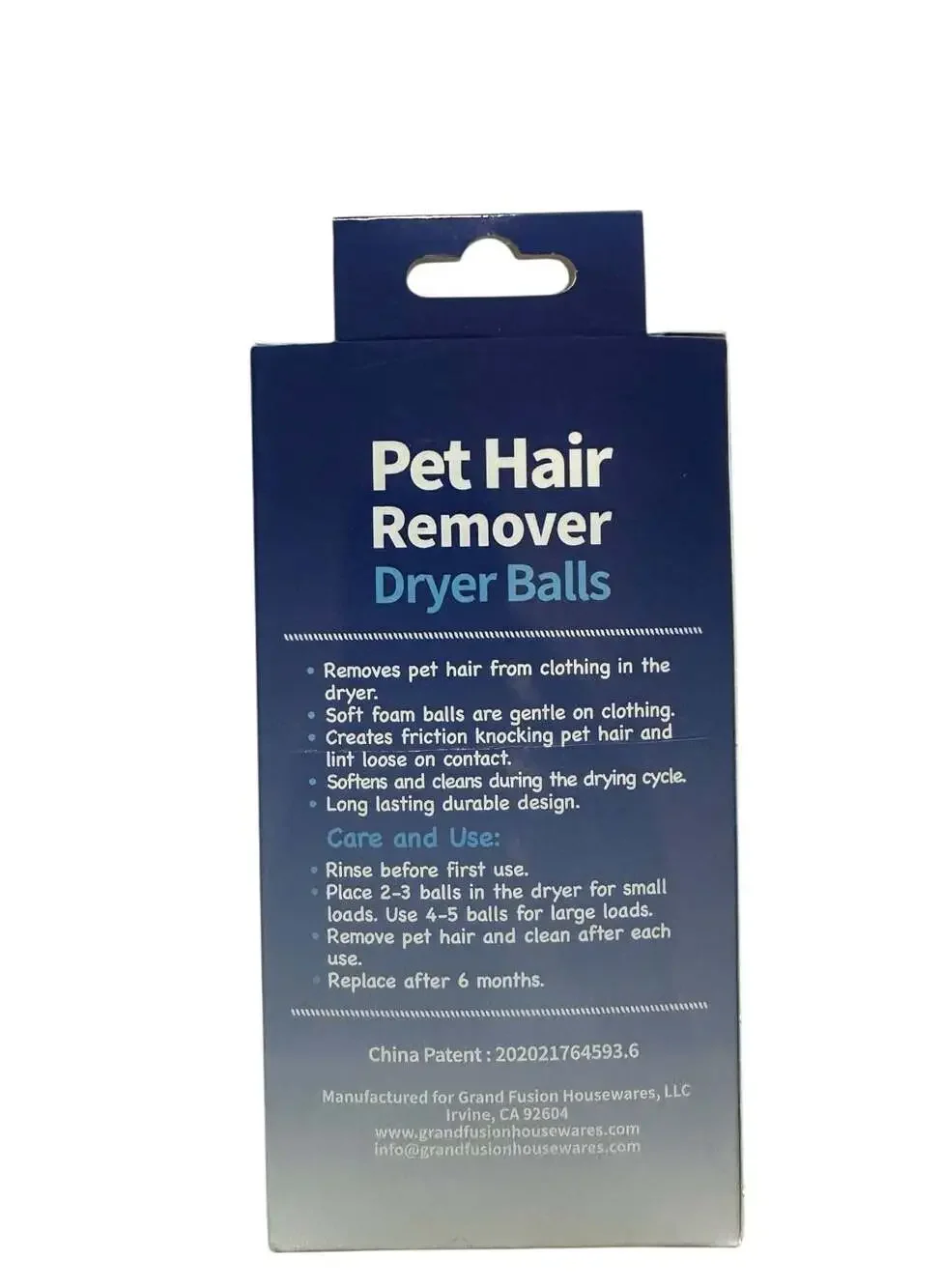Grand Fusion Pet Hair Remover Dryer Balls, 2-Pack